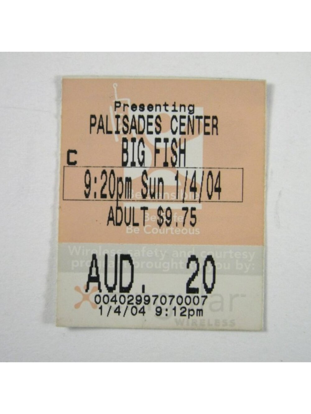 Movie Ticket Stub Big Fish 2004 Palisades Center Cinema Collectible